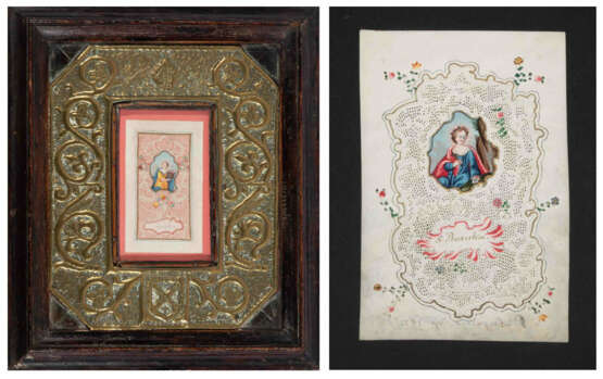 2 Spitzenbilder "Hl. Dorothea"/"Hl. Rosalia" - photo 1