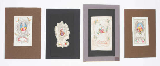 4 Spitzenbilder "Pastor Bonus"/"Hl. Ursula"/"Hl. Magdalena"/"Hl. Joseph" - photo 1