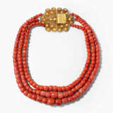 Korallen-Gold-Trachten-Collier - Foto 1
