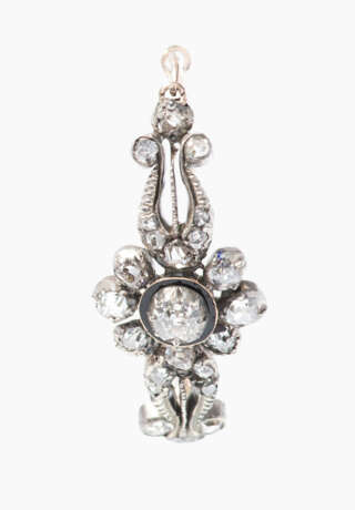 Lot: Diamant-Ring, Diamantbrosche und ein Ohrhänger - Foto 3