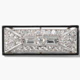 Art Déco Diamant-Email-Brosche - фото 1