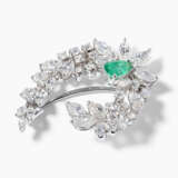 Smaragd-Diamant-Brosche - photo 1
