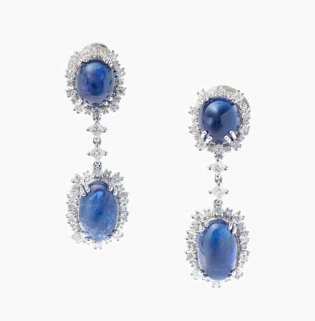 Saphir-Brillant-Ohrclips - Foto 1 Saphir-Brillant-Ohrclips - Foto 1