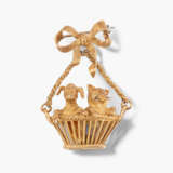 Schleifenbrosche mit Hund und Katze - Foto 1