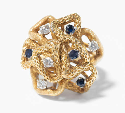 Brillant-Saphir-Ring - фото 1