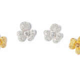 Diamant-Blumen-Ohrclips - photo 2