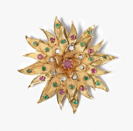 Rubin-Smaragd-Brosche - фото 1 Rubin-Smaragd-Brosche - фото 1