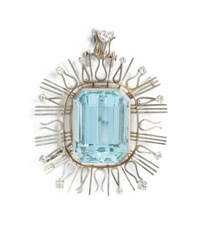 Aquamarin-Brosche - фото 1