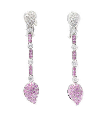 Pinksaphir-Brillant-Ohrhänger - photo 1