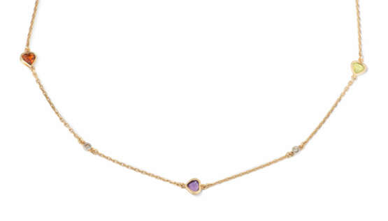 Farbstein-Herz-Kette - фото 1