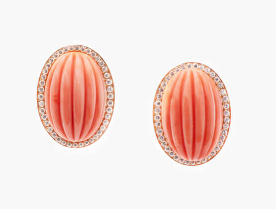 Trudel Edelkorallen-Brillant-Ohrclips - photo 1