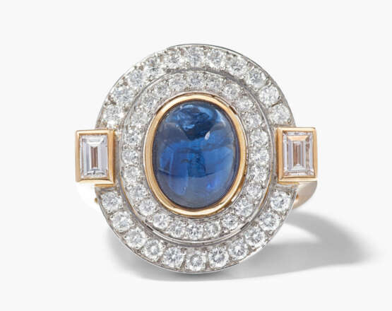 Saphir-Cabochon-Ring - photo 1 Saphir-Cabochon-Ring - photo 1