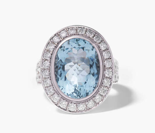 Aquamarin-Diamant-Ring - Foto 1