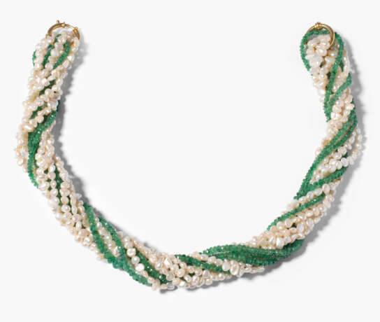 Smaragd-Kulturperlen-Collier - photo 1