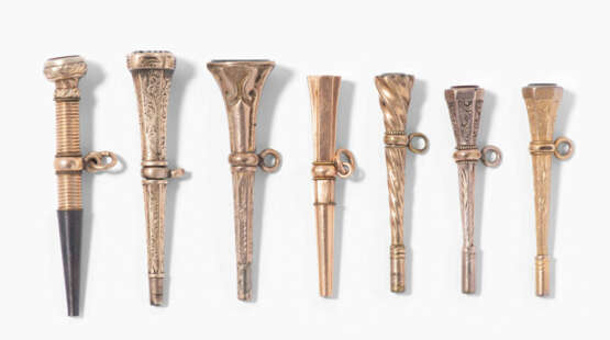 Lot: 7 diverse Taschenuhrschlüssel - photo 1 Lot: 7 diverse Taschenuhrschlüssel - photo 1