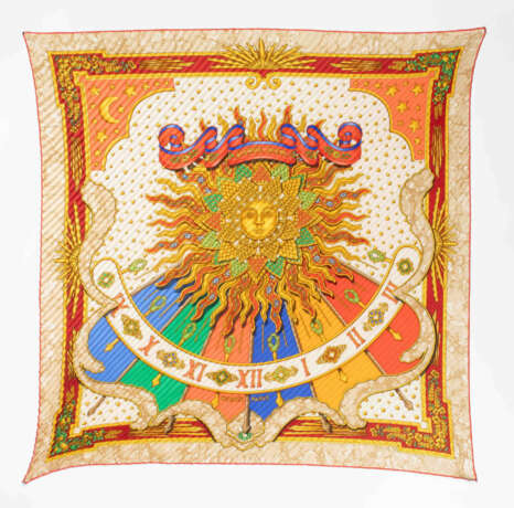 Hermès, Foulard plissé "Carpe diem" - Foto 1