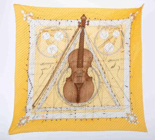 Hermès, Foulard plissé "La Musique des Sphères. Viola Medici" - Foto 1