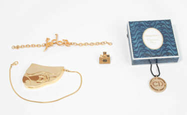 Christian Dior, Bracelet, Pin, Anhänger und Lipsticks-Set