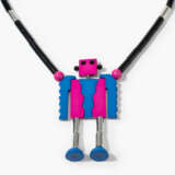 Francois Schoenlaub für Guillemette L'Hoir, Paris, Collier "Robot Bleu-Rose" - photo 1