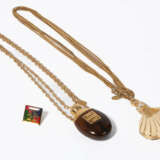 Givenchy, Anhänger als Parfumflakon "Lucite Brown Tortoise" und Lanvin, Anhänger - Foto 1