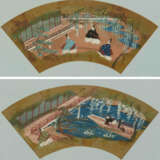 Lot: 2 Fächermalereien - photo 1