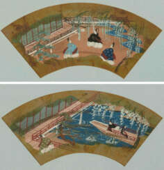 Lot: 2 Fächermalereien