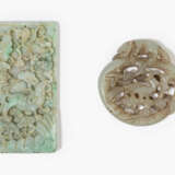 Lot: 2 Jadeschnitzereien - фото 1