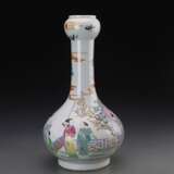 Qing Dynasty Yongzheng pastel porcelain characters story pattern garlic bottle - фото 6