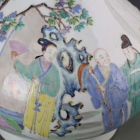 Qing Dynasty Yongzheng pastel porcelain characters story pattern garlic bottle - фото 11