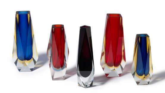 Alessandro Mandruzzato, 5 Blockvasen "Sommerso" - photo 1