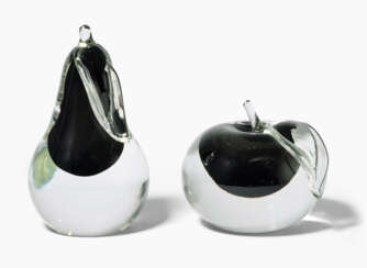 Antonio da Ros für Cenedese Vetri d'Arte, Murano, 2 Buchstützen "Sommerso"