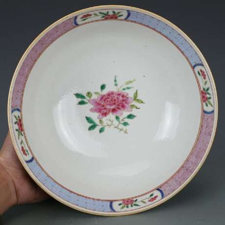 Qing Dynasty Pastel painting Peacock bowl - Foto 6