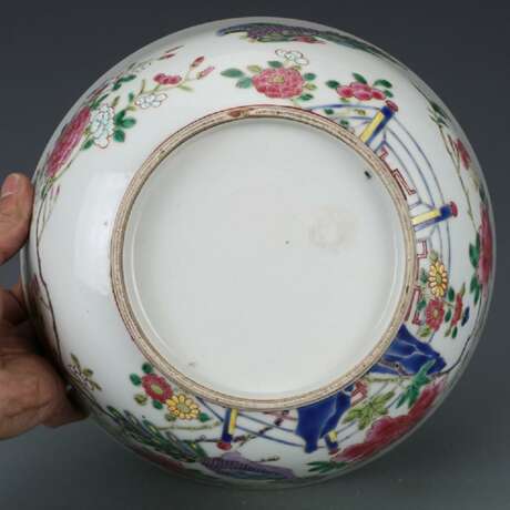 Qing Dynasty Pastel painting Peacock bowl - photo 7