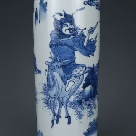 Qing Dynasty Blue and white porcelain Character story vase - Foto 2