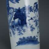 Qing Dynasty Blue and white porcelain Character story vase - Foto 4
