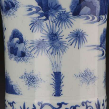 Qing Dynasty Kangxi Character Story Blue and White Porcelain Bottle - фото 6