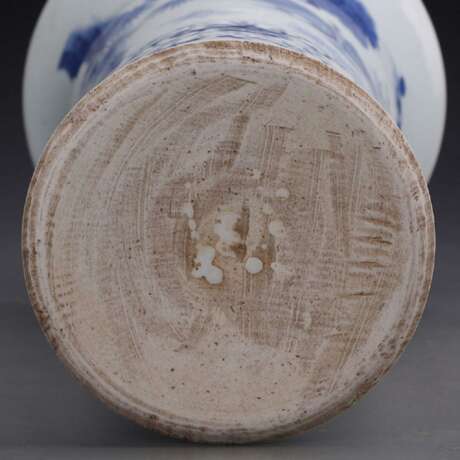 Qing Dynasty Kangxi Character Story Blue and White Porcelain Bottle - фото 7