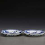 A pair of Kangxi blue and white porcelain hunting plates in the Qing Dynasty - Foto 10