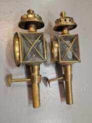 Paire de lampes de carrosse anciennes
