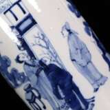 Qing Dynasty blue and white porcelain character story bottle - photo 6