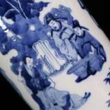 Qing Dynasty blue and white porcelain character story bottle - photo 7