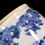 Qing Dynasty blue and white porcelain character story bottle - Foto 9