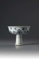 Китай династии Мин синий и белый фарфор чаша