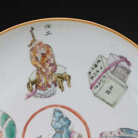 Colorful porcelain plate in the late Qing Dynasty - photo 5