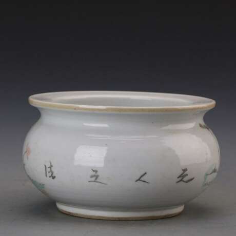 Late Qing Dynasty pastel character story pattern incense burner - Foto 5
