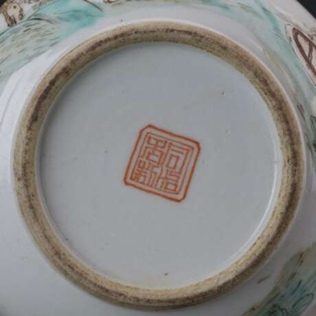 Late Qing Dynasty pastel character story pattern incense burner - Foto 10