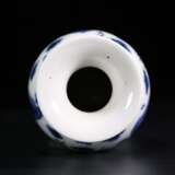 Qing Dynasty Blue and White Porcelain Double Lion Ornamental Bottle - фото 4