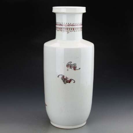 Qing Dynasty Kangxi red glaze character story porcelain bottle - фото 8