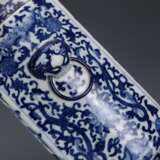 Qing Dynasty Blue and white porcelain Character scene Ornamental bottle - фото 5