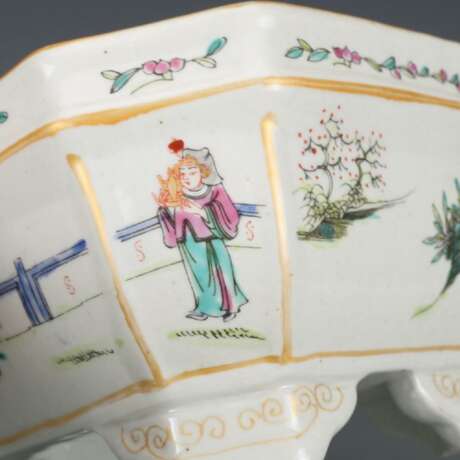 Qing Dynasty Pastel painting Character painting flower pot - Foto 3